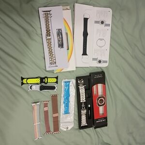 Smartwatch Band Set - Silver, Black, Blue, Green, Gold